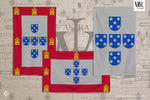 Carregar imagem no visualizador da galeria, Bandeira heráldica de armas (Coroa de Portugal)
