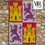 Cargar imagen en el visor de la galería, Estandarte heráldico de armas (Corona de Castilla)
