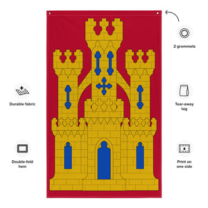 Bandeira heráldica de armas (Coroa de Castela)